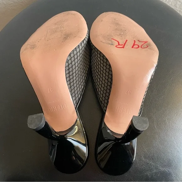 Piferi Tiana Black and Pink Mesh Women's Heels - Picture 8 of 8